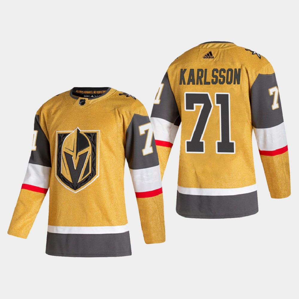 Vegas Golden Knights #71 William Karlsson Men Adidas 2020 Authentic Player Alternate Stitched NHL Jersey Gold